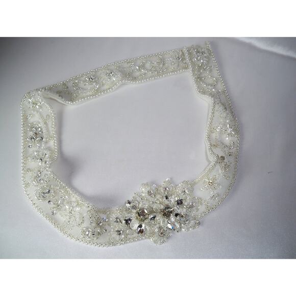 bridal wedding white bridal sash belt, main image 5
